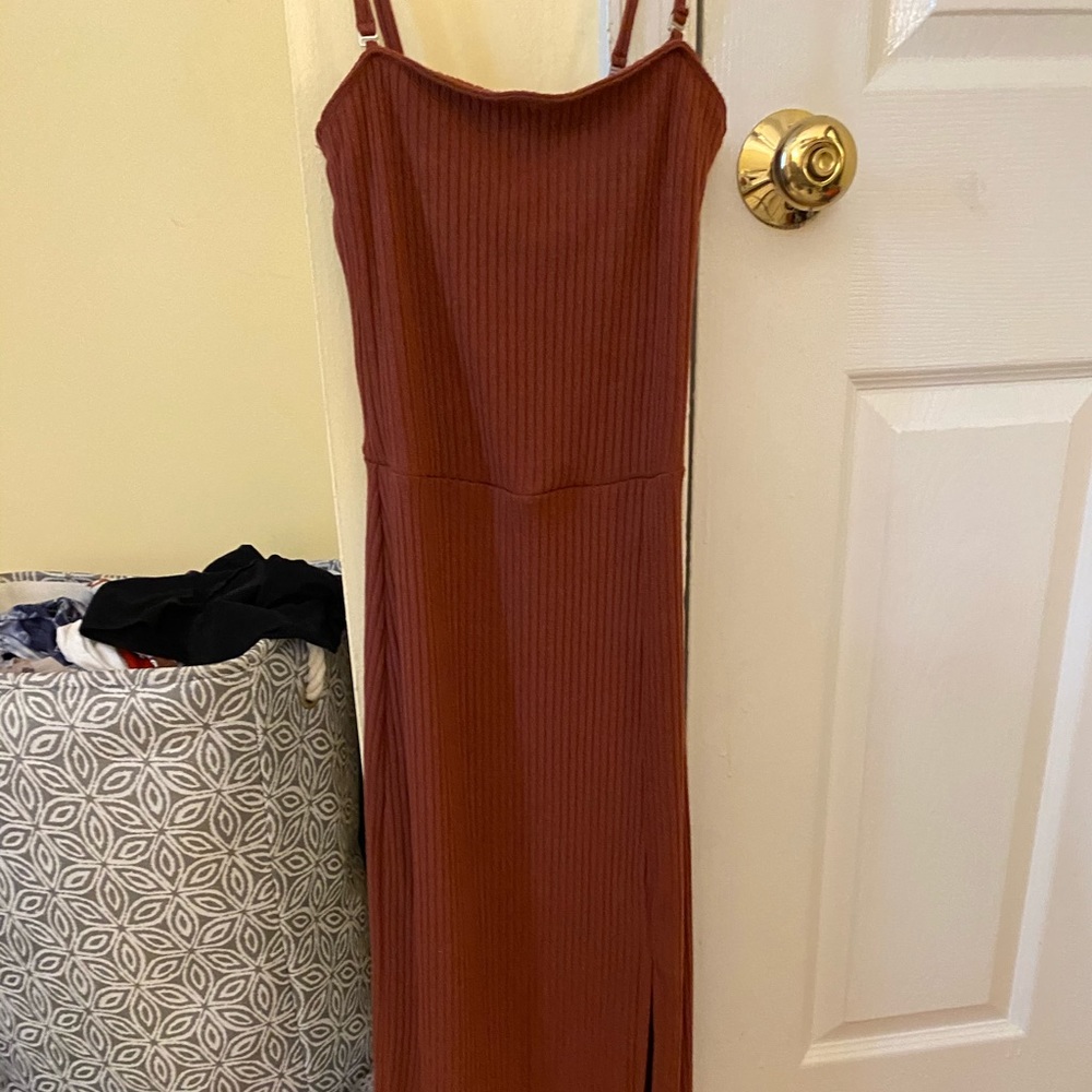 Midi slit dress - Abercrombie & Fitch